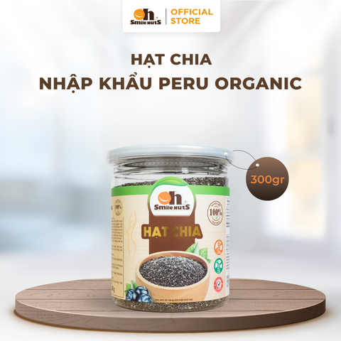  Hạt Chia Đen Oh Smile Nuts - Hũ nhựa 300g 