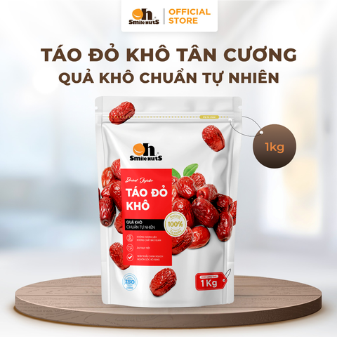  Táo Đỏ Khô Tân Cương - Túi 1kg - Oh Smile Nuts 