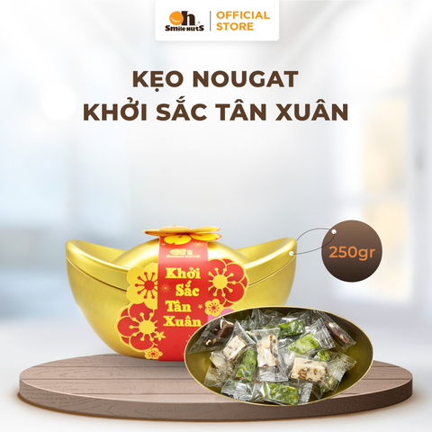  Kẹo Nougat Oh Smile Nuts - Thỏi Vàng 250g 