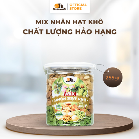  Mix Nhân Hạt Khô Nhập Khẩu Smile Nuts Hộp 255g 