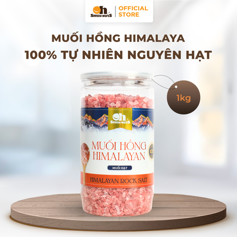 Muối Hồng Himalaya Dạng Hạt Smile Nuts Hộp 1kg 