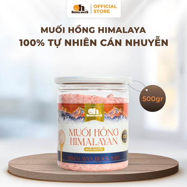 Muối Hồng Himalaya Dạng Nhuyễn - Hũ nhựa 500g - Oh Smile Nuts