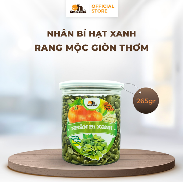 Nhân Bí Xanh Nướng Mộc - Hũ 265g - Oh Smile Nuts