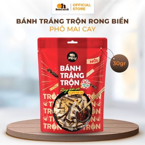  Bánh Tráng Trộn Rong Biển Sợi vị phô mai - Cay vừa 30g - Oh Smile Nuts 