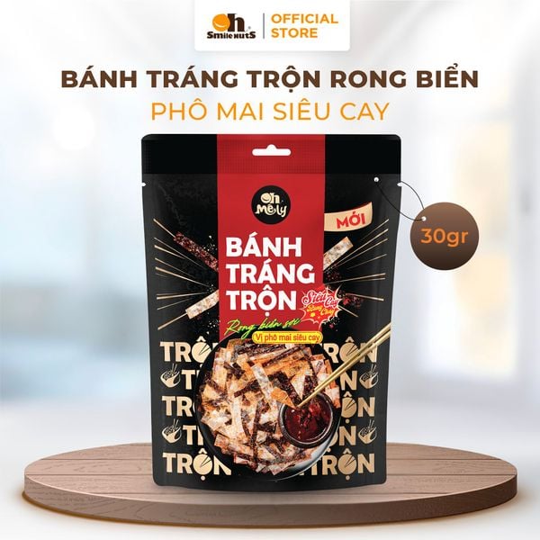 Bánh Tráng Trộn Rong Biển Sợi vị phô mai Siêu Cay 30g - Oh Smile Nuts