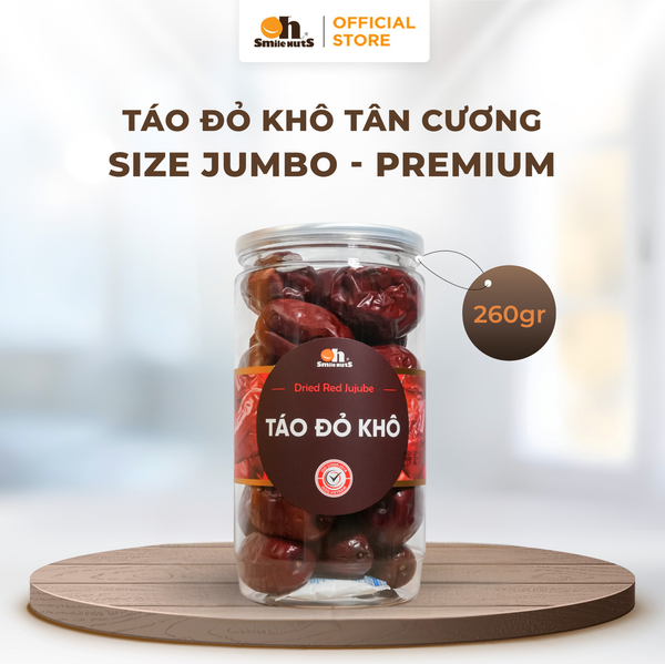 Táo Đỏ Khô Tân Cương - Hủ 260g - Oh Smile Nuts