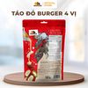Táo Đỏ Burger 4 Vị Oh Smile Nuts túi zip 120g – Ăn Vặt Lành Mạnh, Táo Đỏ Kẹp Marshmallow Hạt Điều