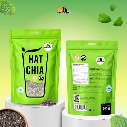  Hạt Chia Đen Túi 500g - Oh Smile Nuts 