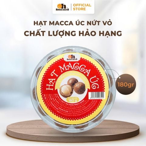  Hạt Macca Úc - Hộp Tròn 180g - Oh Smile Nuts 