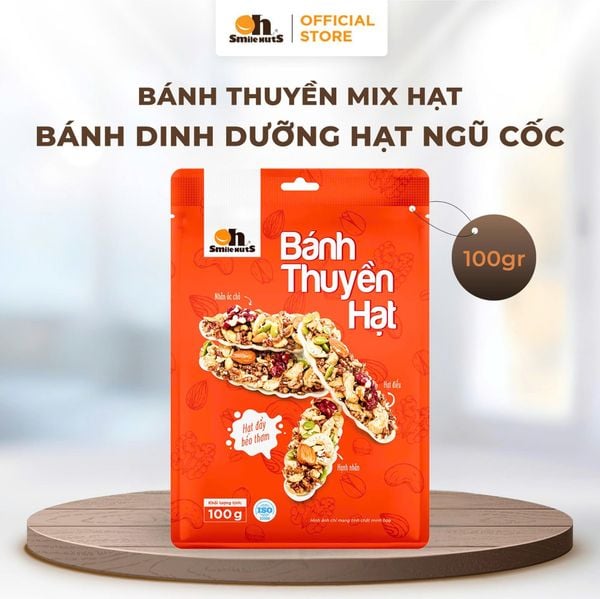 Bánh Thuyền Hạt Dinh Dưỡng - Túi 100 Gram - Oh Smile Nuts