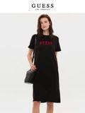  Đầm GUESS Midi Tee Dress dành cho Nữ. Chất cotton thun mềm mịn, thoải mái, đầm xẻ tà 2 bên. 