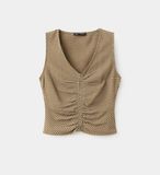  Áo ba lỗ Mango Fitted top with gathers dành cho Nữ. 