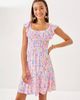  Đầm Lilly Pulitzer Jilly Smocked Dress dành cho Nữ. Ngắn xoè trắng hoạ tiết nhí hồng. 