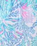  Romper Pulitzer Parigi Boat Neck dành cho Nữ. Xanh dương hoạ tiết hồng. 