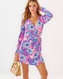  Romper Lilly Pulitzer Jemma Botanical Print Long Sleeve Wrap Front. 