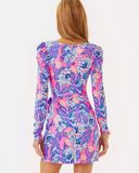  Romper Lilly Pulitzer Jemma Botanical Print Long Sleeve Wrap Front. 