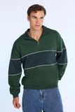  Áo A&F 1/4 Zip Colour Block Mock Neck dành cho Nam. Chất vải nỉ bông dày dặn, ấm áp. 