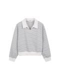  Polo tay dài Polham Double Knit Slit Collar Striped dành cho Nữ. 