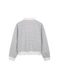  Polo tay dài Polham Double Knit Slit Collar Striped dành cho Nữ. 