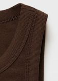  Áo ba lỗ Mango Bonico Cotton Blend Ribbed dành cho Nữ. 