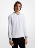  Sweatshirt MK Logo Trim Cotton Blend dành cho Nam. 