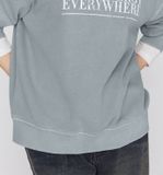  Sweatshirt Giordano Garment-dyed graphic. 