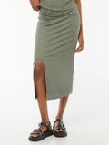  Chân váy Kiabi Midi Skirt dành cho Nữ. Chất vải Waffle knit nhăn tự nhiên, co giãn thoải mái. 
