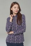 Áo CRD 1/4 zip Frill-neck printed dành cho Nữ. Chất thun mềm mịn, co giãn thoải mái. 