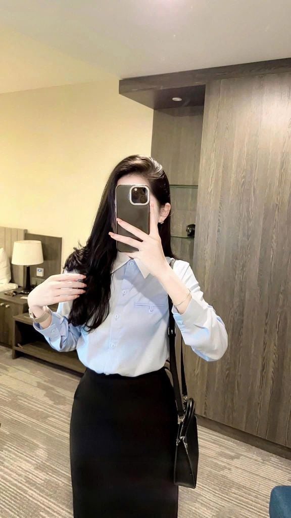 TQ4523 SET ÁO SƠMI CÔNG SỞ - CHÂN VÁY FORM A