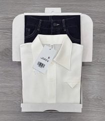 TB9004 SET SƠMI BO EO - CHÂN VÁY JEAN