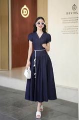 VGU1071 ĐẦM DÀI PHỐI ĐÂY ĐAI HOA