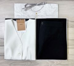 VGU1309 SET GILE TRẮNG - CHÂN VÁY A DÀI
