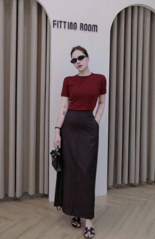 TQ4538 SET ÁO THUN BORIP ĐỎ, CV DÀI