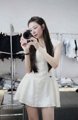 TB8943 ĐẦM NGẮN PHỐI NÚT TRẮNG