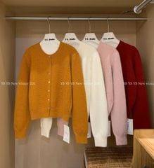 LEN5460 KHOÁC LEN NÚT MÀU (VÀNG) 201