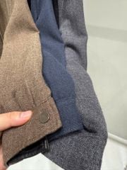 QCC3016 KHOÁC DẠ CỔ DA KHÓA KÉO (NÂU)