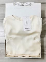 VGU1065 ĐẦM LỤA NGẮN TAY LOE - KÈM DÂY EO