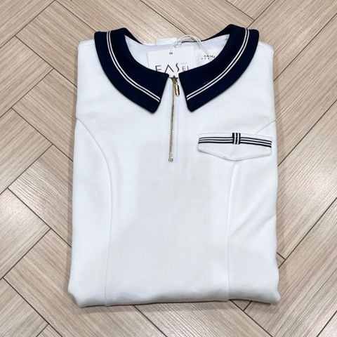 OAK0164 ĐẦM CỔ SƠ MI DÂY KÉO ( TRẮNG )