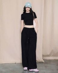 VRA0657 - SET ÁO THUN BODY BAD + QUẦN DÀI ĐEN