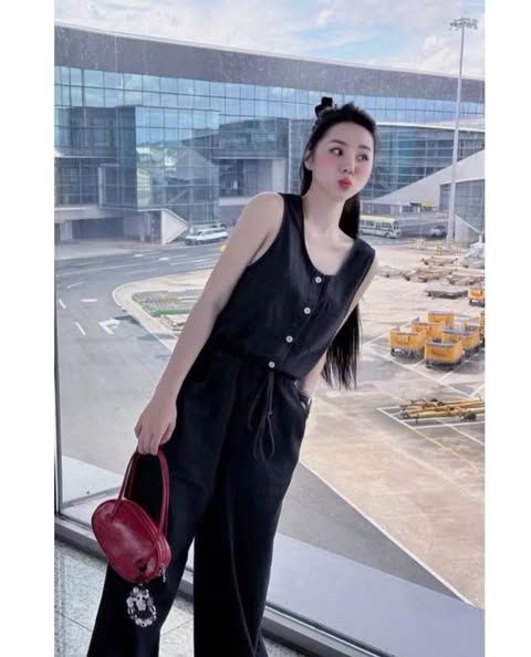 KS0932 - JUM JEAN DENIM DÀI XANH ĐEN