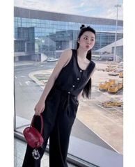 KS0932 - JUM JEAN DENIM DÀI XANH ĐEN