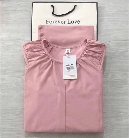 TB5758 - SET ÁO KIỂU TAY DÀI + QUẦN SHORT HỒNG