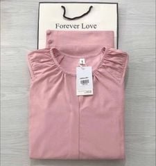 TB5758 - SET ÁO KIỂU TAY DÀI + QUẦN SHORT HỒNG