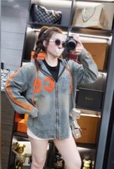 VGU0856 - ÁO KHOÁC PHỐI SỌC CAM SỐ 93 (ÁO LẺ)