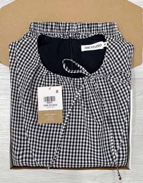 TQ4361 - SET ÁO SÁT NÁCH DÁNG DÀI + QUẦN SỌC CARO ĐEN