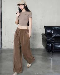 VRA0656 - SET ÁO THUN BODY BAD + QUẦN DÀI NÂU