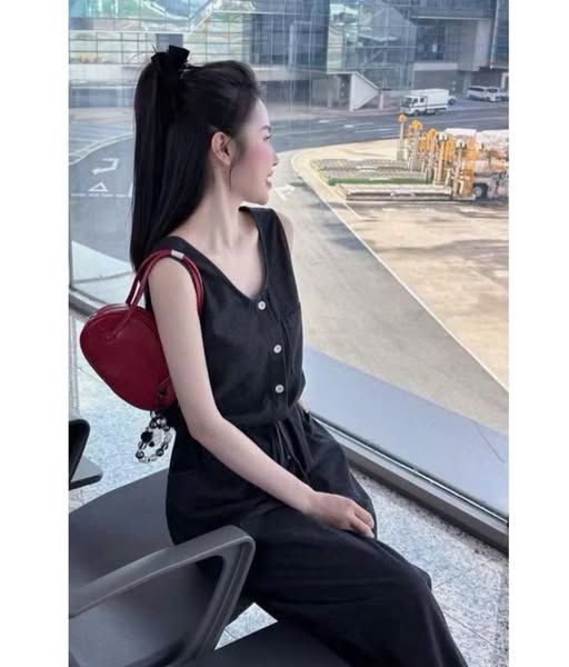 KS0932 - JUM JEAN DENIM DÀI XANH ĐEN