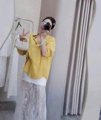 TQ4360 - ÁO SƠ MI VÀNG (ÁO LẺ)