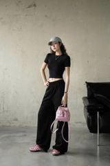 VRA0657 - SET ÁO THUN BODY BAD + QUẦN DÀI ĐEN