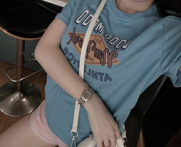 VGU0565 - SET ÁO THUN IN HÌNH - QUẦN SHORT JEAN HỒNG
